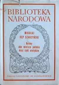 Rytmy abo wiersze polskie oraz cykl erotyków - Mikołaj Sęp Szarzyński