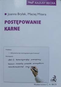 Postępowanie karne - Joanna Brylak, Maciej Mitera