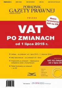 VAT po zmianach od 1 lipca 2015 r