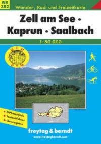 Zell am See, Kaprun, Saalbach. Mapa turystyczna