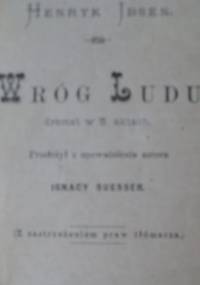 Wróg ludu - Henrik Ibsen