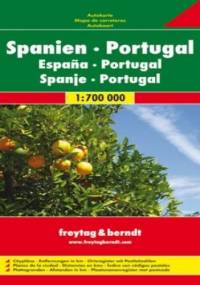 Hiszpania Portugalia. Mapa 1:700 000