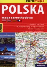 Polska 1:700 000 mapa samochodowa