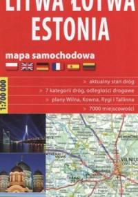 Litwa. Łotwa . Estonia . Mapa samochodowa. 1:700 000 ExpressMap