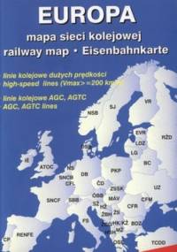 Polska. Europa. Mapa sieci kolejowej. Eisenbahnkarte. Karta