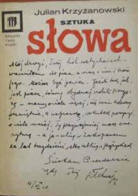 Sztuka słowa - Julian Krzyżanowski