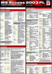 Tablice informatyczne. MS Access 2003 PL - Szeliga Marcin