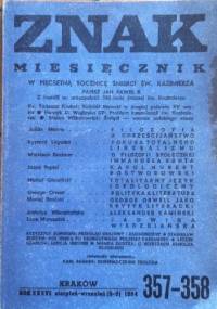 Miesięcznik „ZNAK”, sierpień-wrzesień 1984, nr 357-58 - Redakcja Miesięcznika ZNAK