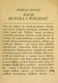 Bach. Muzyka i wielkość - Bohdan Pociej