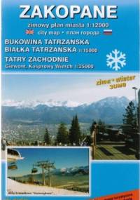 Zakopane. Zimowy plan miasta. 1: 12000 Karta - Stanisław Ryś