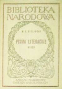 Pisma literackie. Wybór - Wissarion Grigoriewicz Bieliński