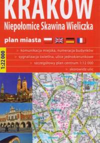Kraków, Niepołomice, Skawina, Wieliczka. Plan miasta 1:22000 - praca zbiorowa