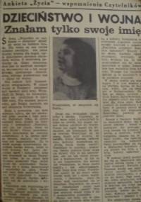 Dzieciństwo i wojna - praca zbiorowa