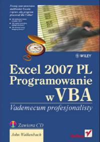 Excel 2007 PL. Programowanie w VBA. Vademecum profesjonalisty - John Walkenbach