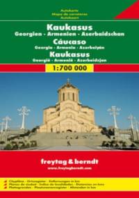 Kaukaz. Gruzja, Armenia, Azerbejdżan. Mapa samochodowa