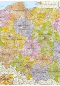 Polska mapa administracyjno-samochodowa - praca zbiorowa