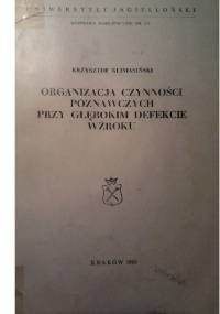 Organizacja czynności poznawczych przy głębokim defekcie wzroku - Krzysztof Klimasiński