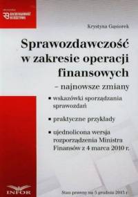 Sprawozdawczość w zakresie operacji finansowych