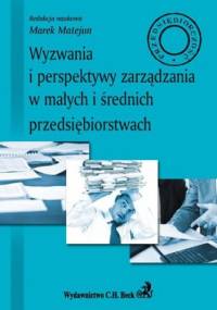 Wyzwania i perspektywy zarządzania w małych i średnich przedsiębiorstwach - Marek Matejun