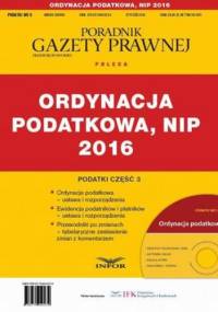 PODATKI 2016/5 Podatki cz.3 Ordynacja podatkowa, NIP 2016