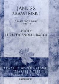 Próby teoretycznoliterackie - Janusz Sławiński