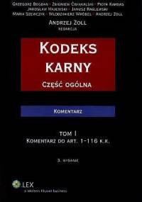 Kodeks karny. Część ogólna. Tom I. Komentarz do art. 1-116 k.k.