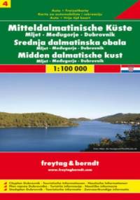Chorwacja cz.4 Mljet Medziugorie Dubrownik mapa 1:100 000 Freytag & Berndt