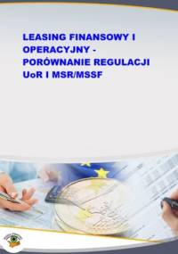 Leasing finansowy i operacyjny - porównanie regulacji UoR i MSR/MSSF - Jakub Kornacki
