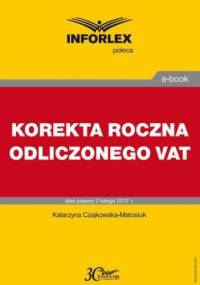 KOREKTA ROCZNA ODLICZONEGO VAT - Katarzyna Czajkowska-Matosiuk