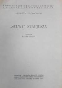„Sylwy” Stacjusza - Hanna Szelest
