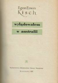 Wylądowałem w Australii - Egon Erwin Kisch