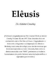 Eleusis - Aleister Crowley