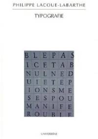 Typografie - Philippe Lacoue-Labarthe