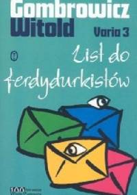 List do Ferdydurkistów - Witold Gombrowicz