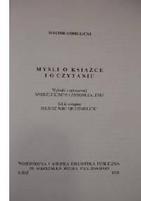 Myśli o książce i o czytaniu - Wiktor Teofil Gomulicki, Juliusz Wiktor Gomulicki