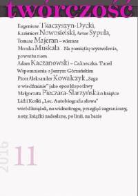Twórczość nr 11 - 2016 - Redakcja miesięcznika Twórczość