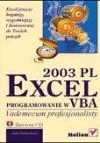 Excel 2003 PL. Programowanie w VBA. Vademecum profesjonalisty - John Walkenbach