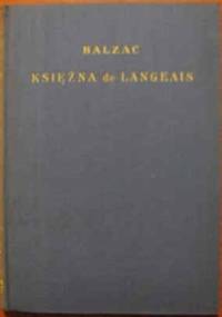 Księżna de Langeais - Honoré de Balzac