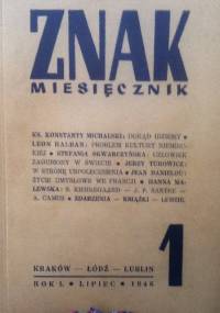 Znak nr 1 - Redakcja Miesięcznika ZNAK