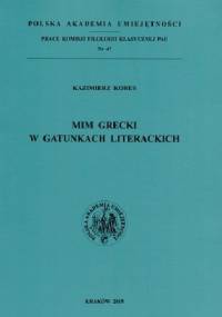 Mim grecki w gatunkach literackich - Kazimierz Korus