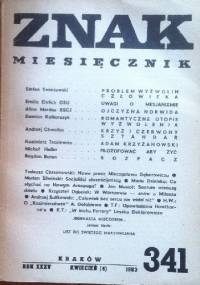 Miesięcznik „ZNAK”, kwiecień 1983, nr 341 - Redakcja Miesięcznika ZNAK