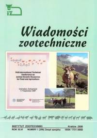 Wiadomości zootechniczne 1/2008 (256) - wydanie specjalne - Redakcja Instytutu Zootechniki