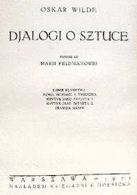Djalogi o sztuce - Oscar Wilde