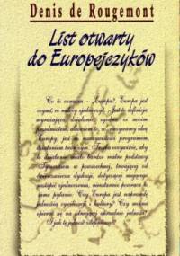 List otwarty do Europejczyków - Denis de Rougemont