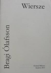 Wiersze - Bragi Ólafsson