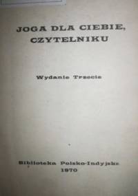 Joga dla ciebie, czytelniku - Claude Bragdon