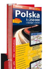 Polska. Atlas samochodowy 1:250 000 + Europa 1:4 000 000